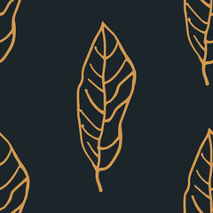 Floral abstract seamless pattern leaves