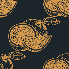 orange seamless fruit pattern