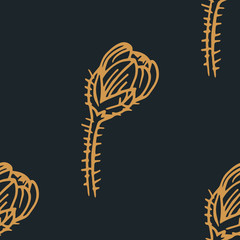 seamless floral pattern with wild flower