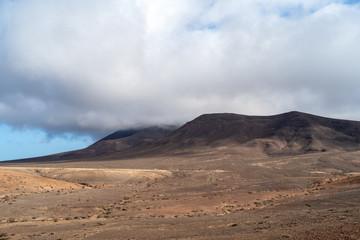 Fototapeta na wymiar Volcanic landscape, Hacha Grande, Lanzarote Island, Canary Islands, Spain
