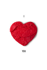 Heart shape flat lay card