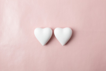 Heart shape flat lay card