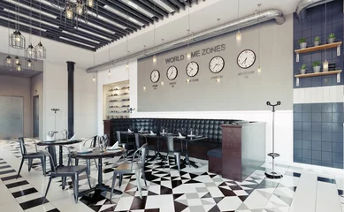 Photo sur Plexiglas Restaurant modern restaurant interior design.