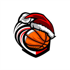 Basketball Santa Badge