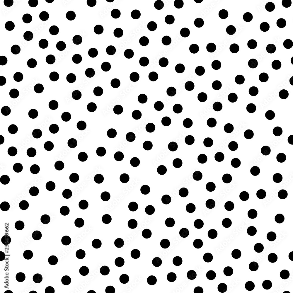 Poster random dotted seamless pattern. simple geometric background in black and white. vector illustration.