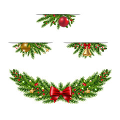Christmas Garland Collection White Background