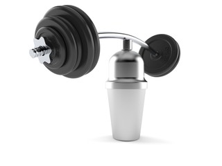 Cocktail shaker with barbell