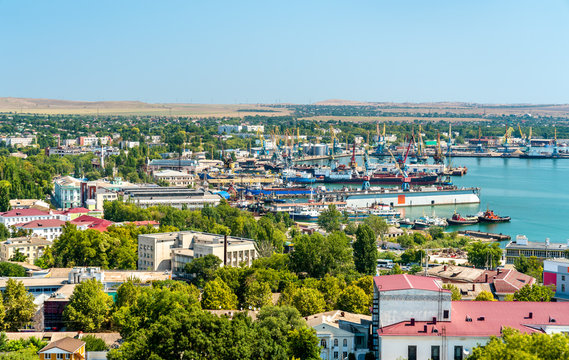 View of Port of Kerch in Crimea