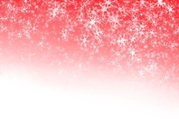 Illustration of a red and pink Christmas snowflake background, banner.