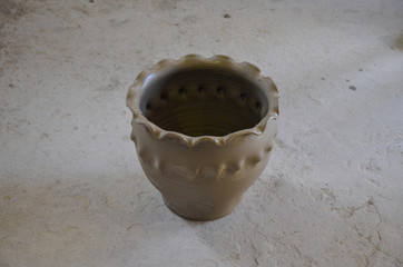 clay peas in the workshop