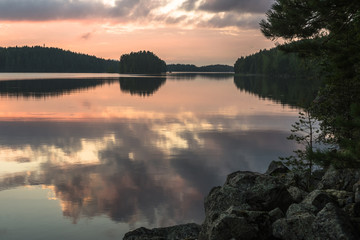Sunset on the lake