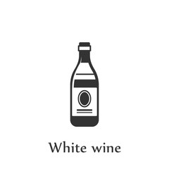A bottle of white wine icon. Element of drink icon for mobile concept and web apps. Detailed A bottle of white wine icon can be used for web and mobile
