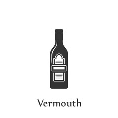 A bottle of Vermouth icon. Element of drink icon for mobile concept and web apps. Detailed A bottle of Vermouth icon can be used for web and mobile