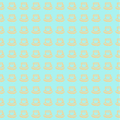 Vector Mint green tea cups seamless pattern design. Perfect for invitations, gift wrapping and scrap booking projects and restaurant or cafe designs