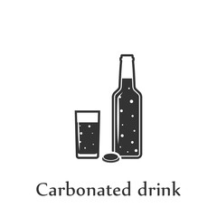 A bottle of Carbonated drink icon. Element of drink icon for mobile concept and web apps. Detailed A bottle of Carbonated drink icon can be used for web and mobile
