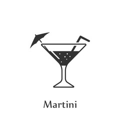 A glass of martini icon. Element of drink icon for mobile concept and web apps. Detailed A glass of martini icon can be used for web and mobile