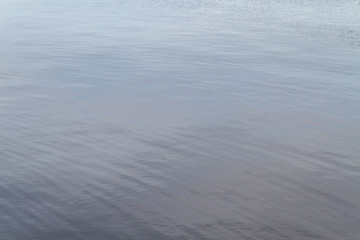 Surface of water under a cloudy sky in summer