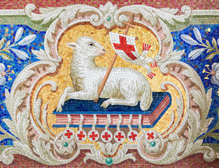 Lamb of God - Mosaic in Braunschweig Church - 235691614