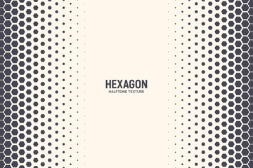 Hexagon Vector Abstract Geometric Technology Background. Halftone Hex Retro Simple Pattern. Minimal Style Dynamic Tech Wallpaper
