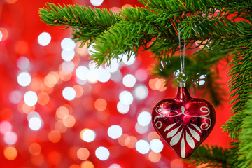 Christmas ornament  in the form of heart