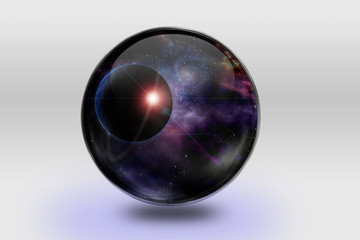 Space in glass sphere