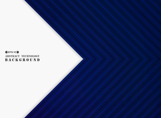 Futuristic blue stripe line pattern with white copy space background.