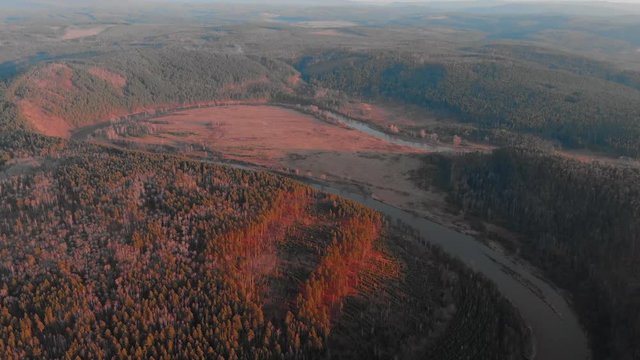 Republic of Bashkortostan, rivers, autumn Idrisovskaya cave. modern color toning