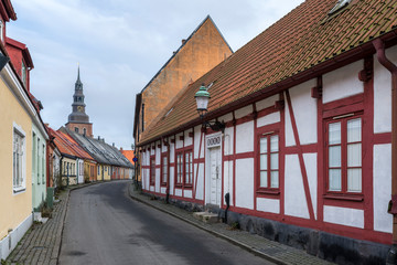 Obraz premium Old architecture in Ystad in Sweden
