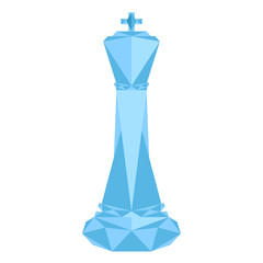 Isolated geometric king chess piece. Vector illustration design