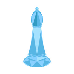 Isolated geometric bishop chess piece. Vector illustration design
