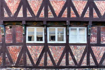 Old architecture window detail in Ystad in Sweden