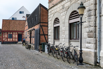 Fototapeta na wymiar Old architecture in Ystad in Sweden
