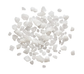 crystals of sea salt isolated on white background
