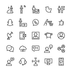People and Social media,communication icon set.