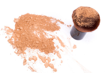 cosmetics on the white background