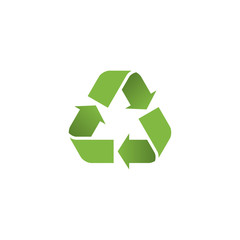 Obraz premium Vector green recycle icon. Recycle symbol shape. Design element