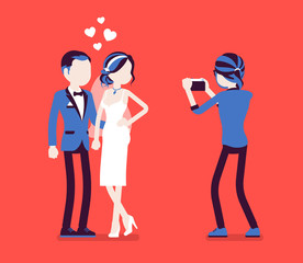 Newlywed and photographer