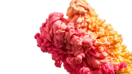 Ink drop in water isolated on white background