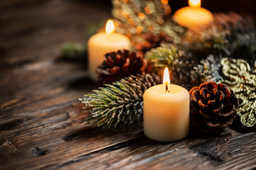 Christmas decoration with candles