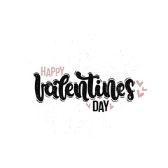 Vector hand drawn illustration. Lettering phrases Happy Valentines day. Idea for poster, postcard.