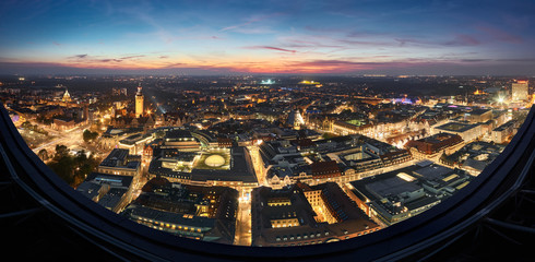 Leipzig Sunset City Panorama