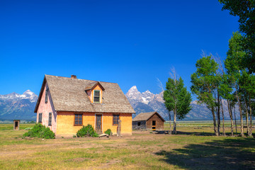 Fototapeta na wymiar The T. A. Moulton Barn is a historic barn in Wyoming, United States