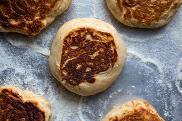 Close up of english muffin