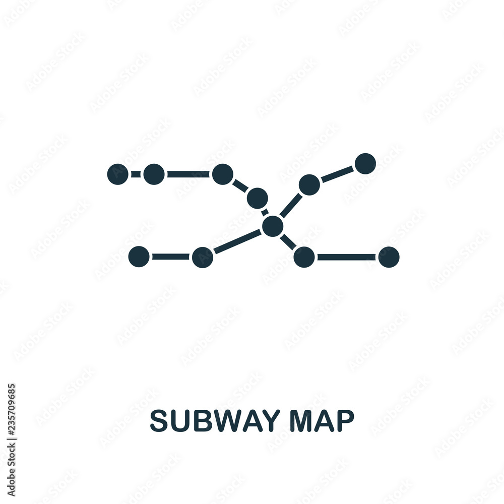 Poster subway map icon. premium style design from public transport icon collection. ui and ux. pixel perfec