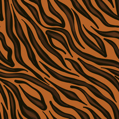 Tiger skin seamless pattern. Squire shape