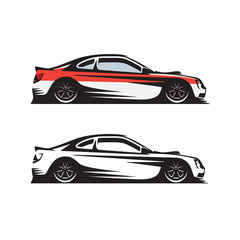 illustration a sports car for a workshop