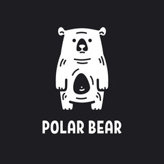 illustration of a funny polar bear