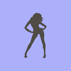 Fototapeta na wymiar beauty woman silhouette