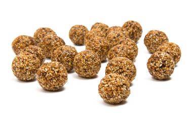 Roasted thala balls isolated