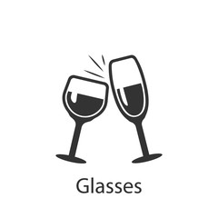 Glasses icon. Element of drink and food icon for mobile concept and web apps. Detailed Glasses icon can be used for web and mobile